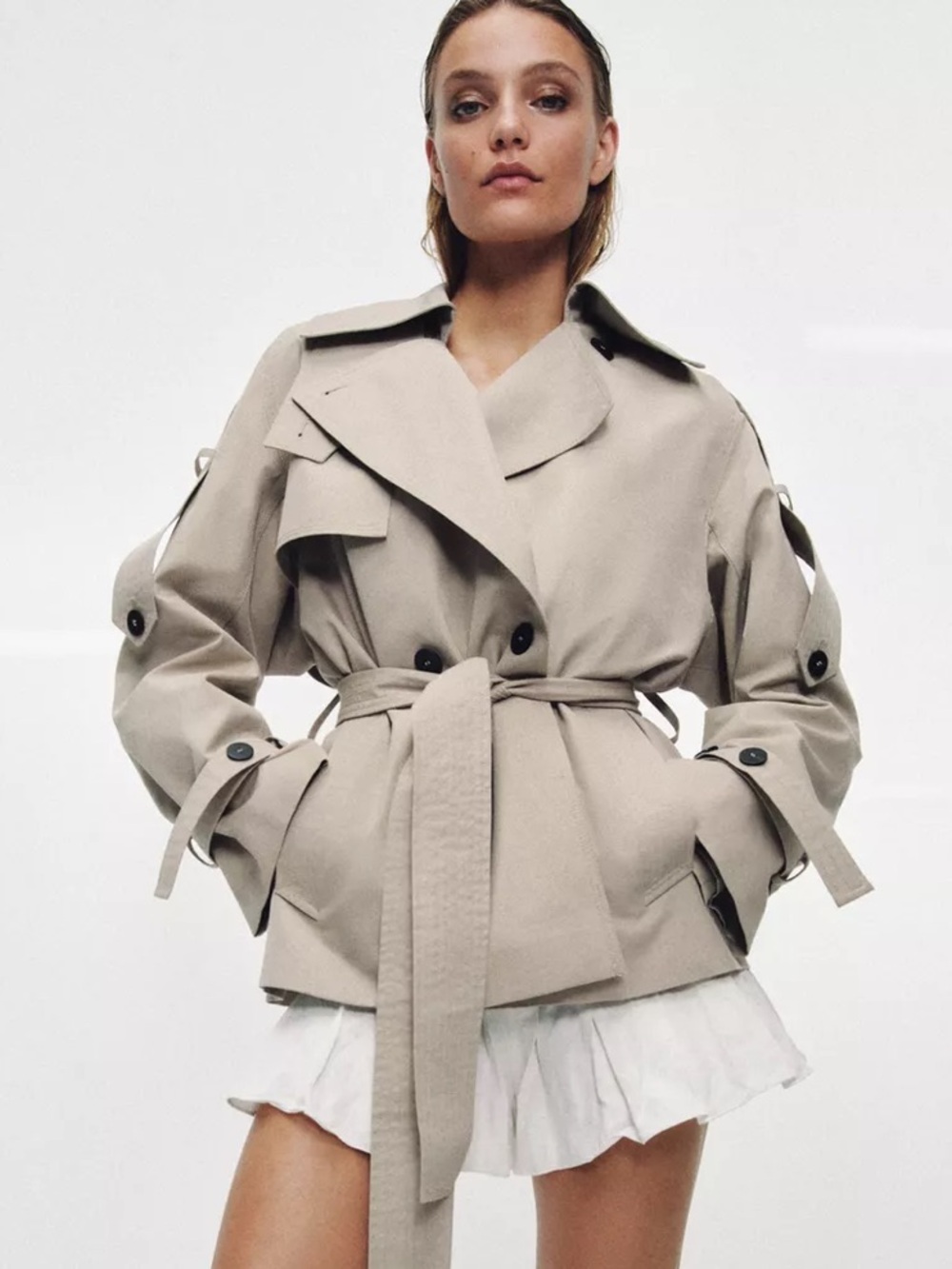ZARA Short Trench Coat